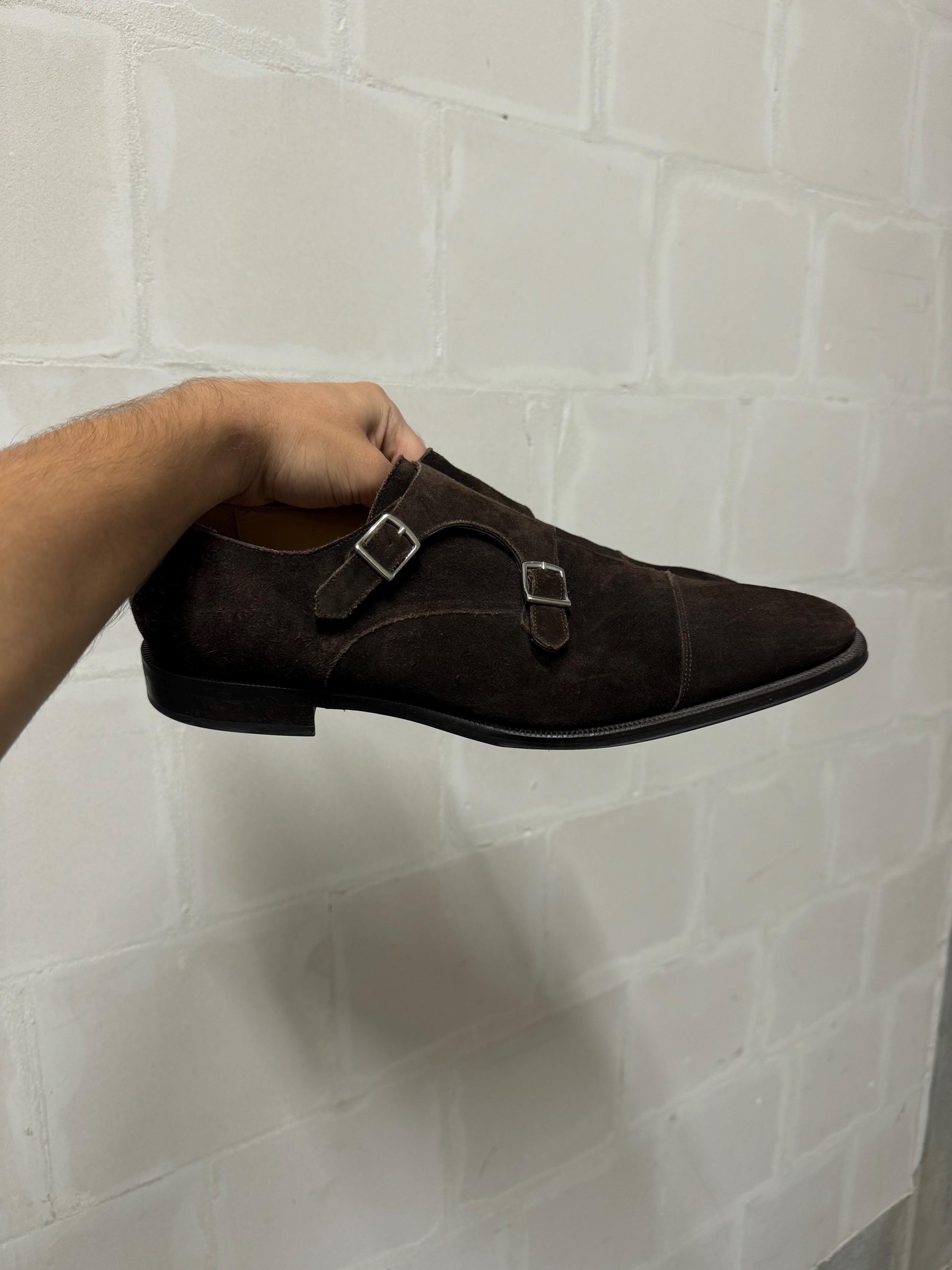 SUITSUPPLY Formal Shoes Men\'s US 12 / EU 45 Double Monk Strap Brown Suede SuitSupply Men main image 2