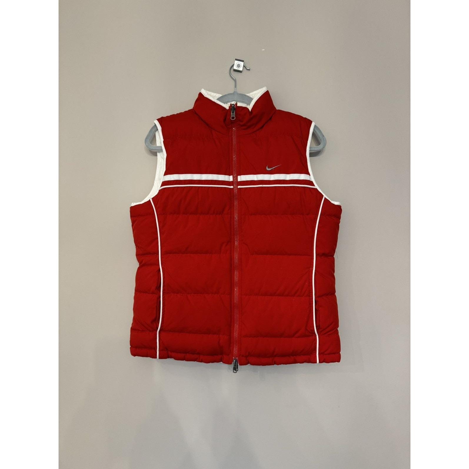 red and white nike vest