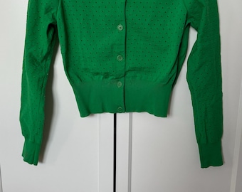 Acne Studios Fran Holes kofta grön vintage sällsynt
