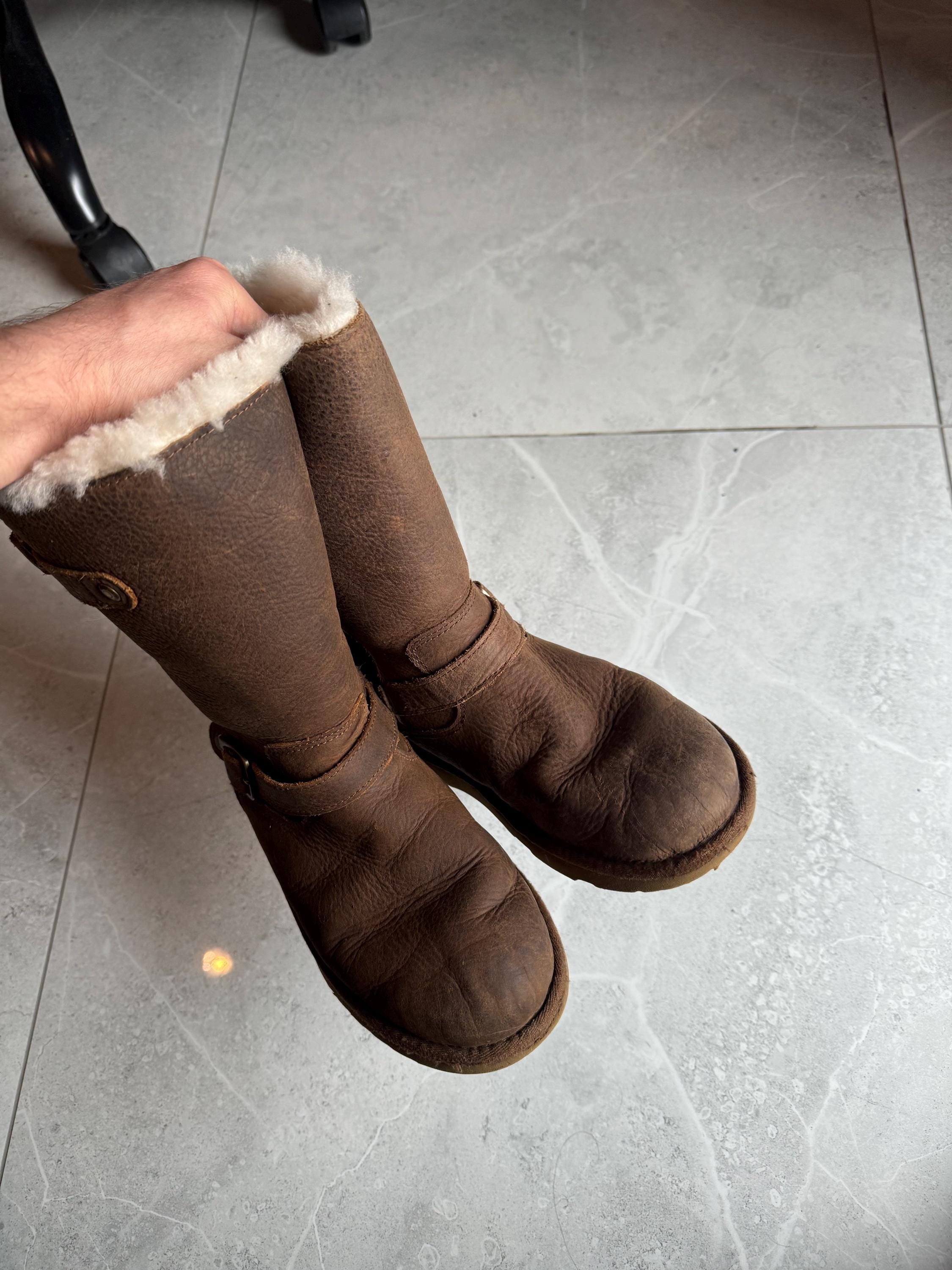 Vintage Leather Ugg Boots - Etsy