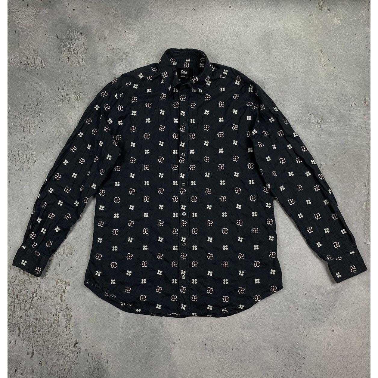 Dolce Gabbana Shirt With Flowers Vintage Rare Italy Brand - Etsy