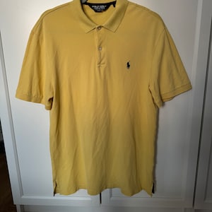 Polo Ralph Lauren Golf yellow polo shirt classic basic casual vintage