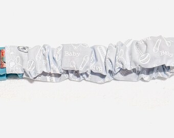 Baby Blue Pet Collar Scrunchie | Pet Neckwear Accessory | Shower Gift | Gender Reveal Prop