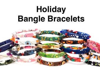 Holiday Theme Bangle Bracelets– Halloween, Thanksgiving, Christmas, Valentines, St. Patrick’s, Easter, Patriotic