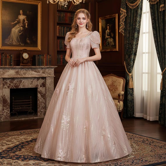 Buy Dreamy Pink Short Shouder Tulle Prom Dress,girls Prom Dress,long Dress,birthday  Ball Gowns,gift for Her,party Evening Dress,fantasy Ballgown Online in  India - Etsy