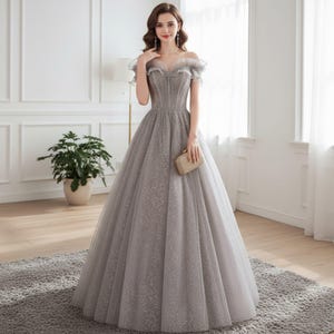 Grey Evening Dress