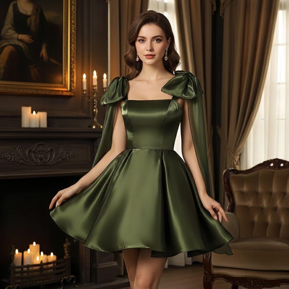 slim fit dress slacks Zapaka Women Long Embroidery Prom Dress Green V-Neck Short Sleeves Plus Size A-Line Evening Dress, Green / US20W main image 0