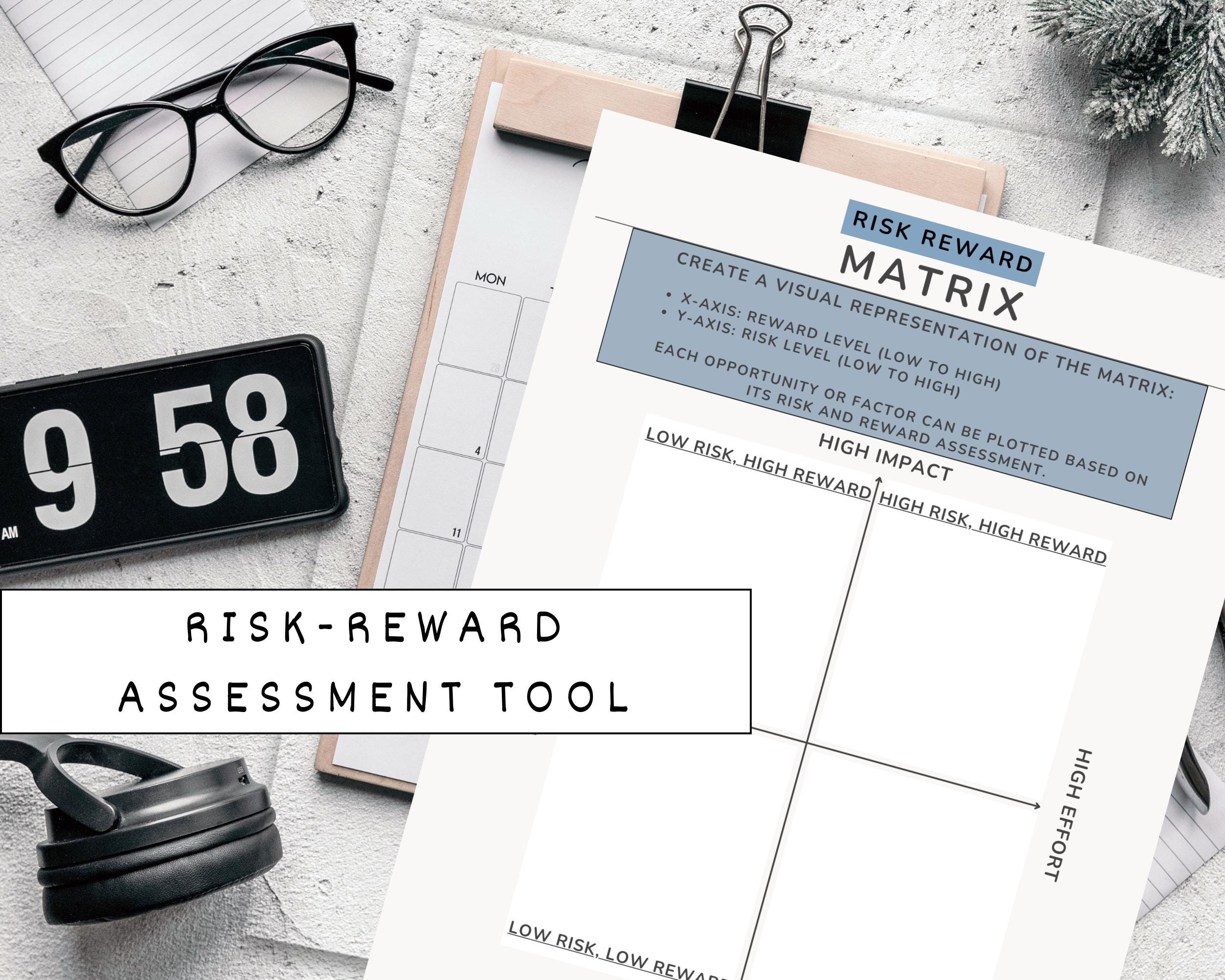 Risk Reward Assessment Matrix for Entrepreneurs - Etsy