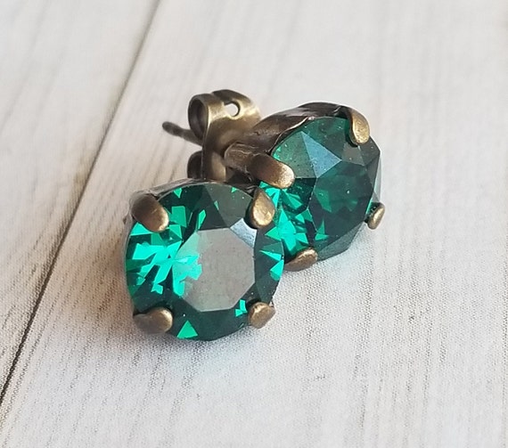 Orecchini Lobo Orizzontali Trio Goccia Verde - La Boutique Delle Fate - Foto 9