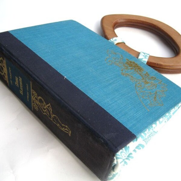 Anna Karenina Book Purse Handbag- Blue