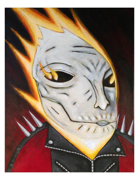 Ghost Rides Face Ghost Rider Drawing Face