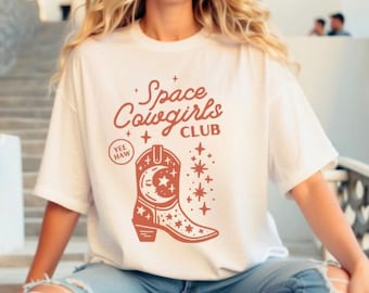 Koszulka z motywem kowbojki – koszulka z grafiką w stylu western, estetyczny top w stylu retro rodeo, modna koszula w stylu country, strój kowbojki dla kobiet