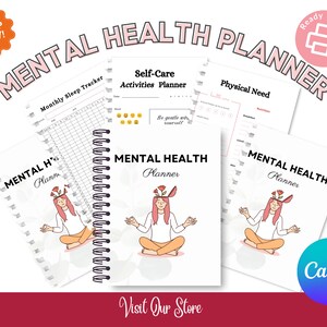 Mental Health Journal, Anxiety Relief Planner, Depression Tracker, Self-Help Notebook, Coping Strategies Log, Mental Wellbeing Gift, Bundle