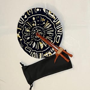 Ventaglio pieghevole con stampa tradizionale africana + custodia