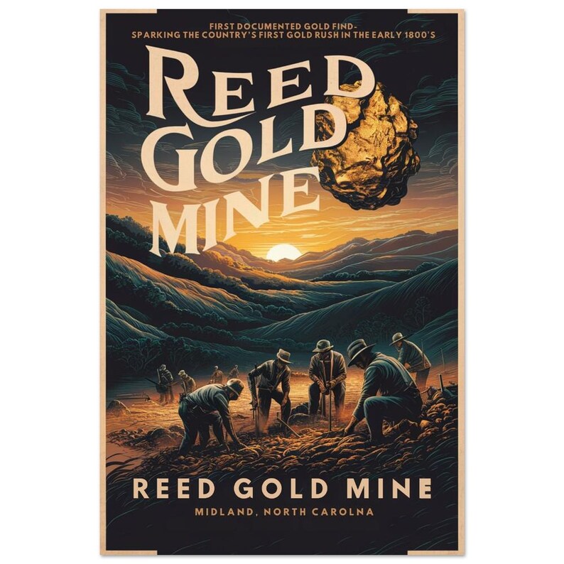 Reed Gold Mine Aluminum Travel Poster – Historic Landmark Wall Art - Etsy