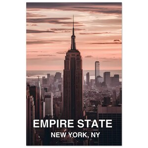 Empire State Building Sunset Aluminum Print – Iconic New York City ...