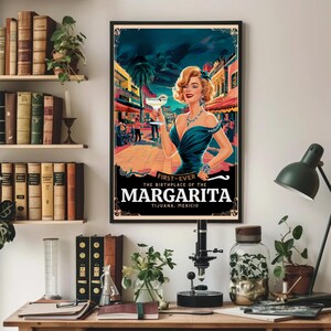 Póster de cóctel Margarita de Tijuana: impresión en aluminio de primera calidad