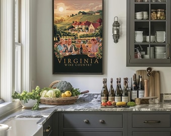 Virginia Wine Country Aluminum Print - Vineyard Elegance and Charm