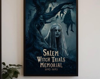 Herdenkingsprint van Salem Witch Trials – beklijvend eerbetoon aan de geschiedenis van 1692-1693
