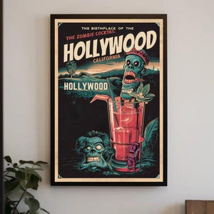 Hollywood Zombie Cocktail Aluminiumdruck - Mutig, langlebig und unvergesslich