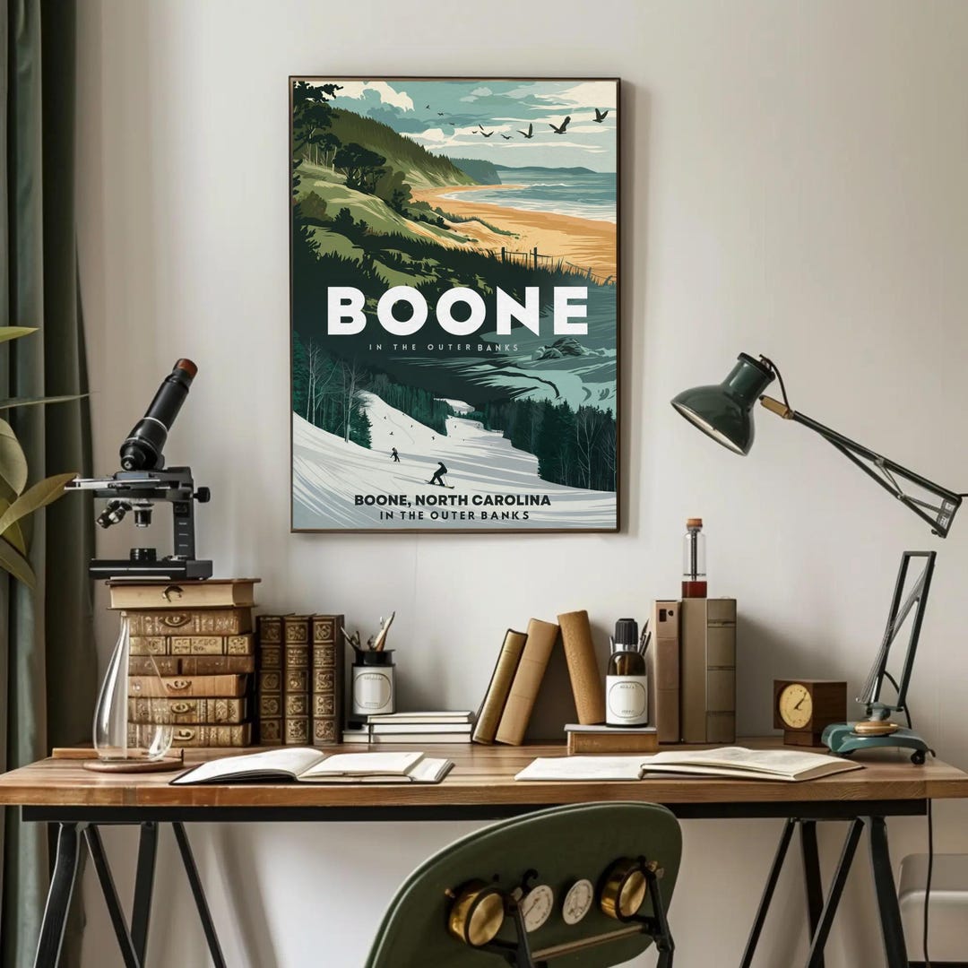 Boone, North Carolina Travel Poster – Premium Matte Wall Art - Etsy