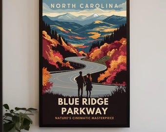 Blue Ridge Parkway Aluminum Print - Nature's Cinematic Masterpiece | North Carolina Wall Art
