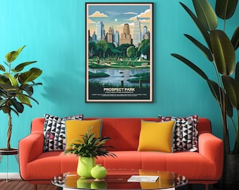 Prospect Park Large Public Park Aluminum Print – Capturing the Heart of Brooklyn's Urban Oasis