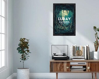 Explore the Mystical Beauty of Luray Caverns: Striking Aluminum Print for Nature Lovers