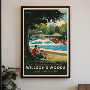 Póster de papel mate de primera calidad: Escápese al encanto tranquilo de Willson's Woods Park