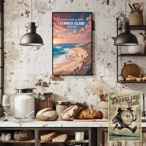 Poster del Fenwick Island State Park – Delaware Beach Wall Art, stampa di viaggio costiera opaca premium