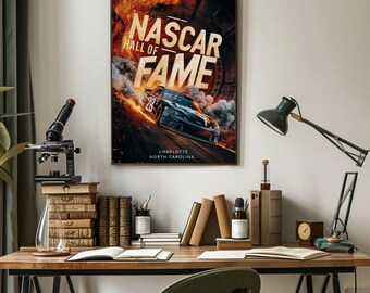 NASCAR Hall of Fame Poster - Charlotte, NC | Premium Matte Travel Print