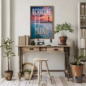 Ocracoke Island Glow - Poster di viaggio su carta opaca