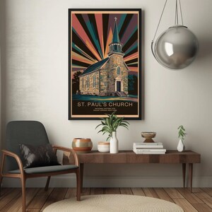 Adéntrate en la historia con el póster de papel mate premium de la iglesia de San Pablo