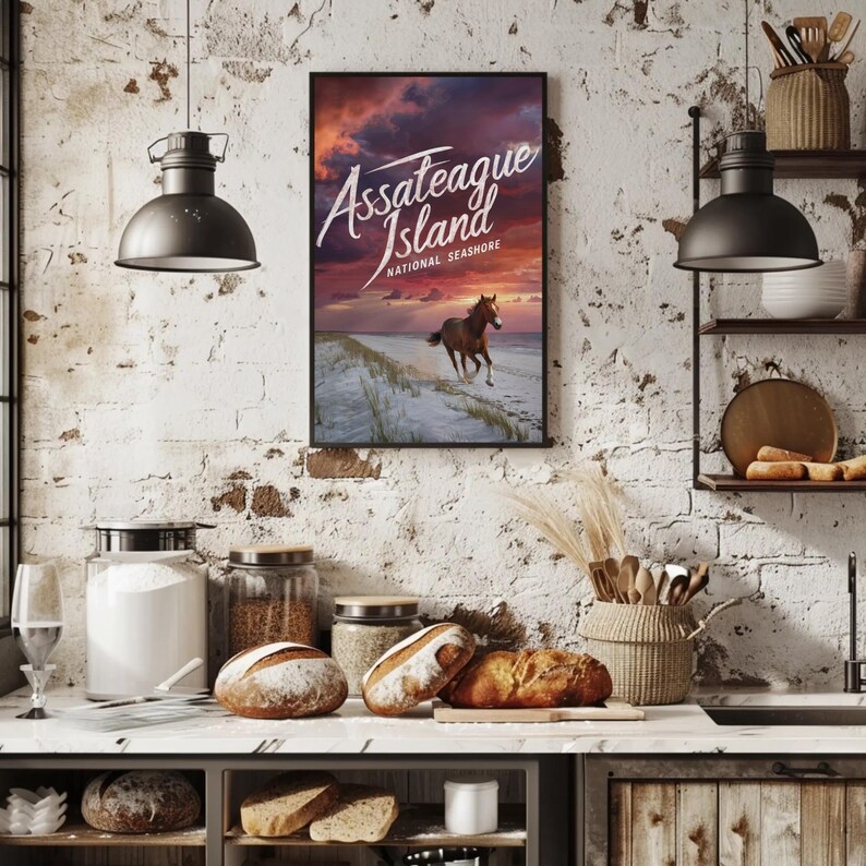 Assateague Island Wild Horse at Sunset Stunning Aluminum Print Etsy