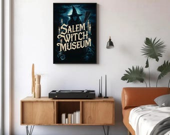 Salem Witch Museum Witchcraft Art Print – Haunting Tribute to Salem’s Dark History