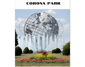 Iconic Flushing Meadows Corona Park Unisphere Aluminum Print – A Minimalist Marvel