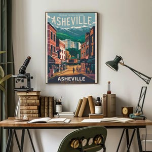 Asheville, North Carolina Matte Paper Poster – Explore the Great Outdoors Artwork