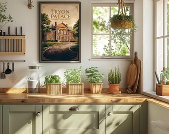Tryon Palace Travel Poster – Premium Matte Paper Print of Historic New Bern