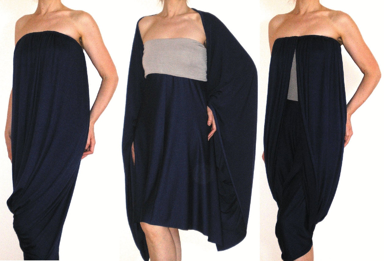 Multi Way Dress Navy Blue Dress Convertible Wrap Infinity - Etsy