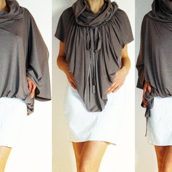 Wandelbares Infinity Multi-Way Wickelkleid oder Bluse aus Jersey - Mehr als 12 Möglichkeiten zu tragen, No.2