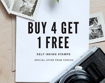 Self Inking Address Stamps - Buy 4 Get 1 Free + Free Proofs - Special