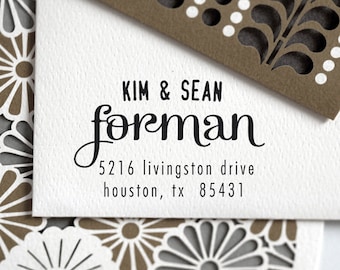 Self Inking Address Stamp, Custom address stamp, Return address stamp, wedding gift, personalized stamp - 3002