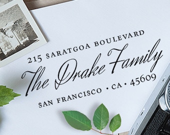 Address Stamp, Custom Address Stamp, Return address stamp, Personalized Rubber Stamp, Invitations, Self Inking Rubber Stamp - 1008