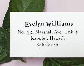 Address Stamp, Custom Address Stamp, Return address stamp, Personalized Rubber Stamp, Invitations, Self Inking Rubber Stamp - 1004