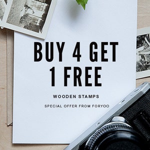 KAUFEN SIE 4 ERHALTEN SIE 1 GRATIS Holzstempel Sonderangebot