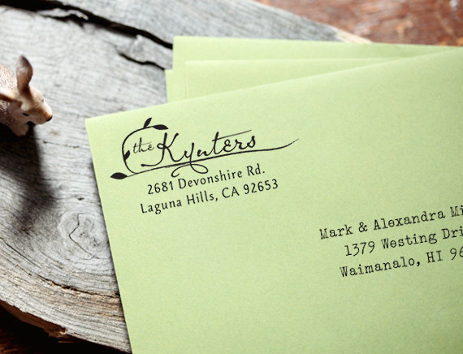 Custom Address Stamp Self Inking Rubber Stamp Wooden Address - Etsy