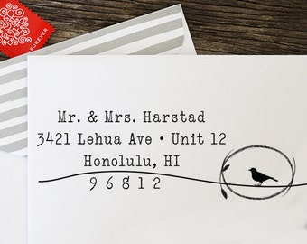 Self Inking Stamp, Return Address Stamp, Custom Wedding Gift, Custom Rubber Stamp, Personalized Rubber Stamp, Custom Address Stamp - 1047