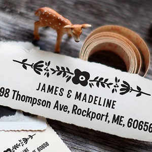 Custom Address Stamp, Self Inking Stamp, Return Address Stamp, Custom Wedding Gift, Custom Rubber Stamp, Personalized Rubber Stamp 1024 image 1