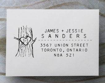 Self Inking Address Stamp, Address Stamp, Custom Address Stamp, Return Address Stamp, Personalized Gift, Wooden Rubber Stamp - 1007