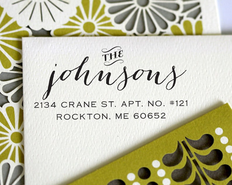 Return Address Stamp, Self Inking Address Stamp, Address Stamp, Wedding address stamp, Custom Address Stamp 3001 image 2